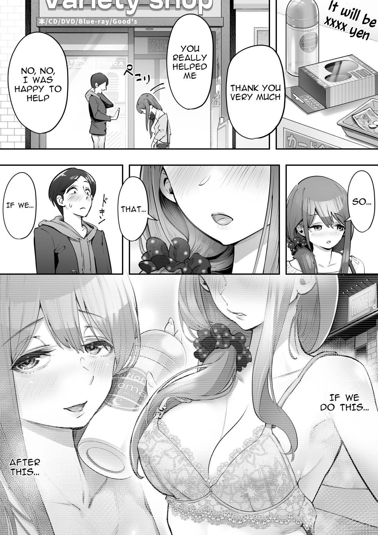 Hentai Manga Comic-Young wife at an adult shop-Read-8